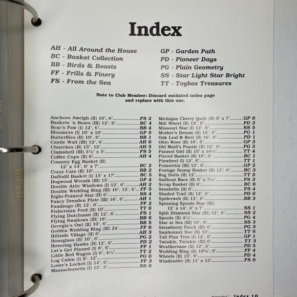 Vintage 1990 Georgia Bonesteel's Spinning Spools Pattern Club For Quilters Vol 1 - Picture 15 of 16
